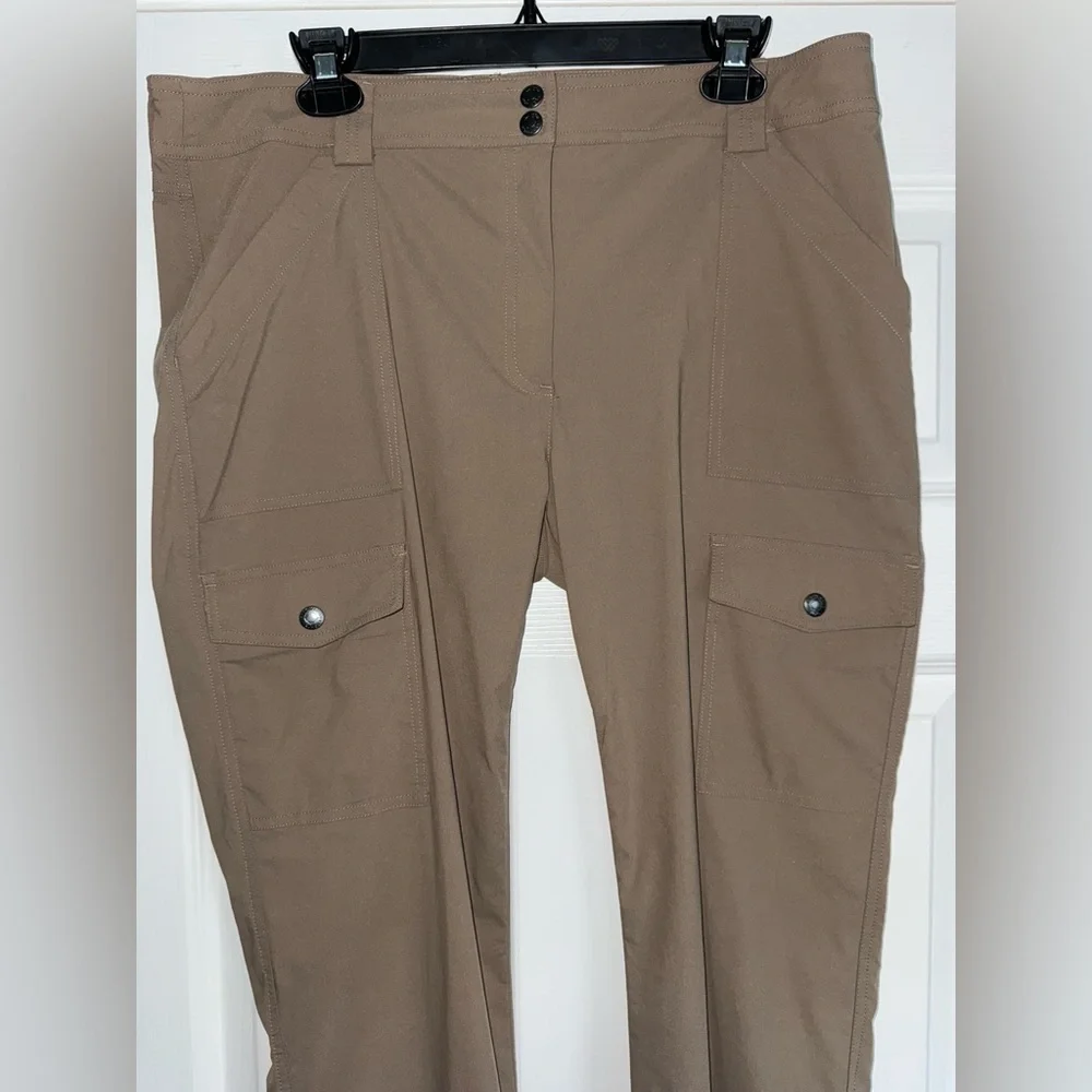 Anatomie The Kate Khaki Skinny Cargo Travel Slimming Stretch Chic Slim Pant XL - Picture 7 of 12